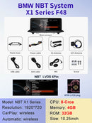 2024 New ID6 ID7 ID8 UI Android System Wireless Carplay AUTO For BMW X1 F48 2016 2017 2018 NBT EVO Car Video Players GPS NAVI