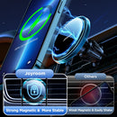 Joyroom Magnetische Handyhalterung KFZ Wireless Charger für iPhone 14 13 12 Pro Max Schnelllade-Kfz-Ladegerät Halterung mit Blaulicht