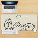 Mauspad Katze Kawaii Anime XXL Schreibtischunterlage Mauspad Groß Gaming Mauspad Computer Rutschfeste Basis Schreibtischunterlage für Büro & Zuhause 80x30CM