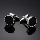 Luxury men's French shirt cufflinks classic round blue black stars rudder cuff buttons suit accessories jewelry gifts wholesale