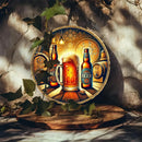 Fresh Beer Barrel & Wooden Table Wall Decor - 7.8" HD 2D Aluminum Metal Sign for Home, Garden, Porch - Perfect Gift