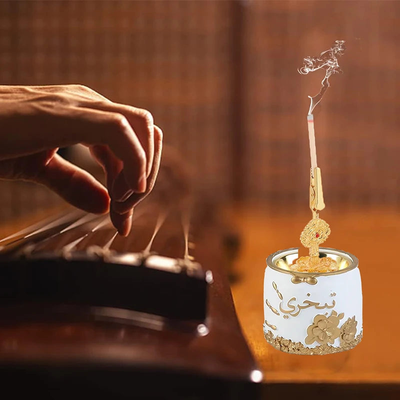 Mini Arabic Incense Burner Small Frankincense Resin Charcoal Bakhoor Burners for Yoga Spa Aromatherapy Home Decor Stove