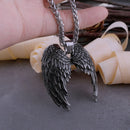 The Arcwing | Handcrafted Stainless Steel Angel Wings Pendant Necklace for Men & Women