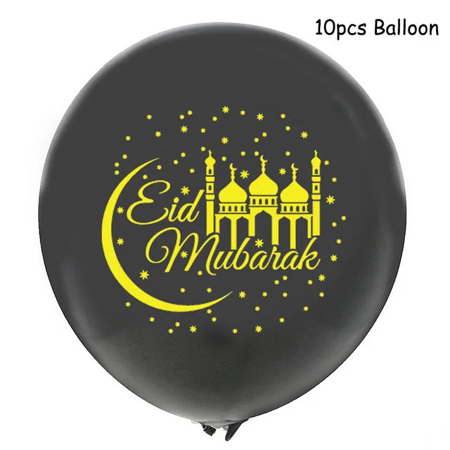 Muslim Festival Jewish Passover Disposable Tableware Paper Plates Cup Flag Balloons Home Party Favors Decoration Party Supplies