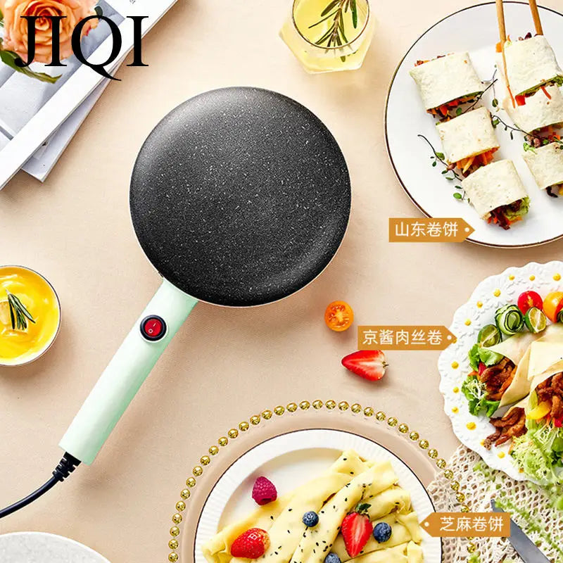 Automatic Pancake Making Machine Instant Heating DIY Snack Burrito Baking Pan Crepe Maker Spring Roll Flapjacks Lasagna Skille