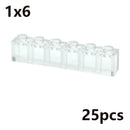 MOC Transparent Thick Building Blocks 1x1 1x2 2x2 2x4 Dots Clear Brick Figures Educational Creative Toy for Kid Compatible Brand