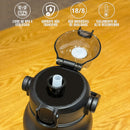 Large Capacity Stainless Steel Thermal Bottle With Straw, Outdoor Camping Gym 800ml/1700ml