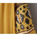 Boho Dress For Women Cotton Floral Embroidery O-neck Tassel Lantern Long Sleeve Vintage Shirt Dresses Casual Holiday Vestidos