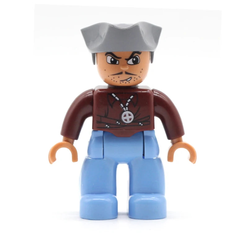 Big Size Action Figures City Princess Policemen Family Building Block Doll Character Accessory Assembly Toys for Children Gift