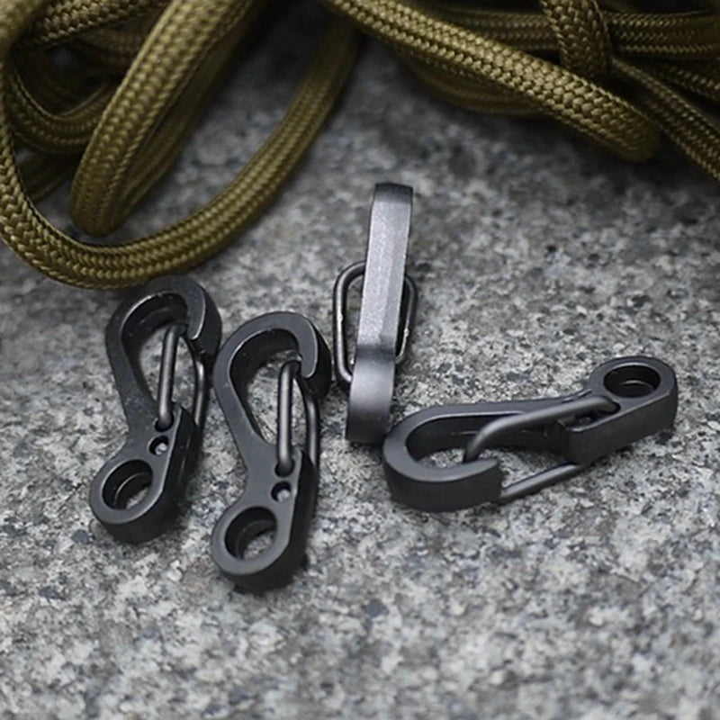 10pcs Carabiner mini key hanger hanging Quickdraw keychain keyring camping clasp hook backpack snap clip buckle Padlock