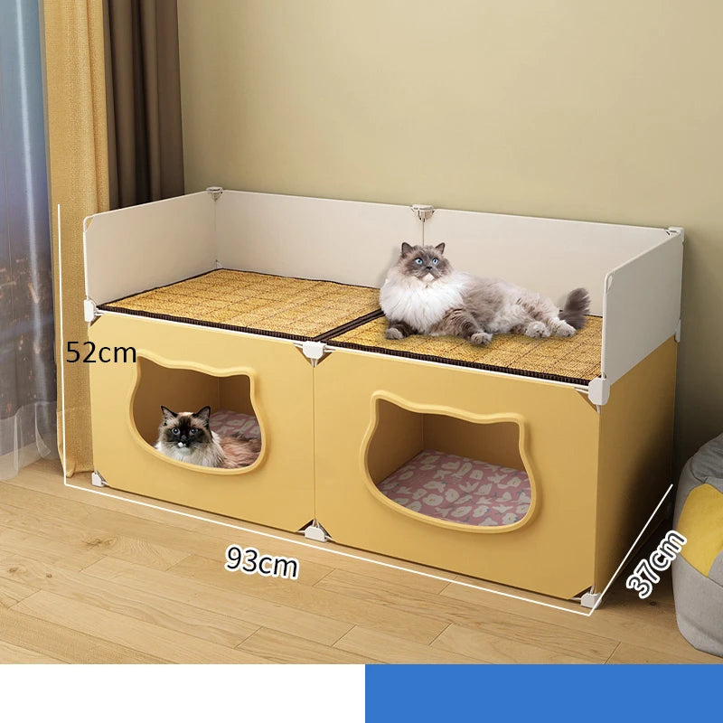 Cat Hiding House Large Space Detachable Comfortable Room Bed Small Dog Nest Cave Cats Pet Accessories