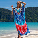 Kaftan Dresses for Women Plus Size Bathing Suit Cover Up Vneck Batwing Dress Loose Fit Moroccan Caftan Mumu Dresses