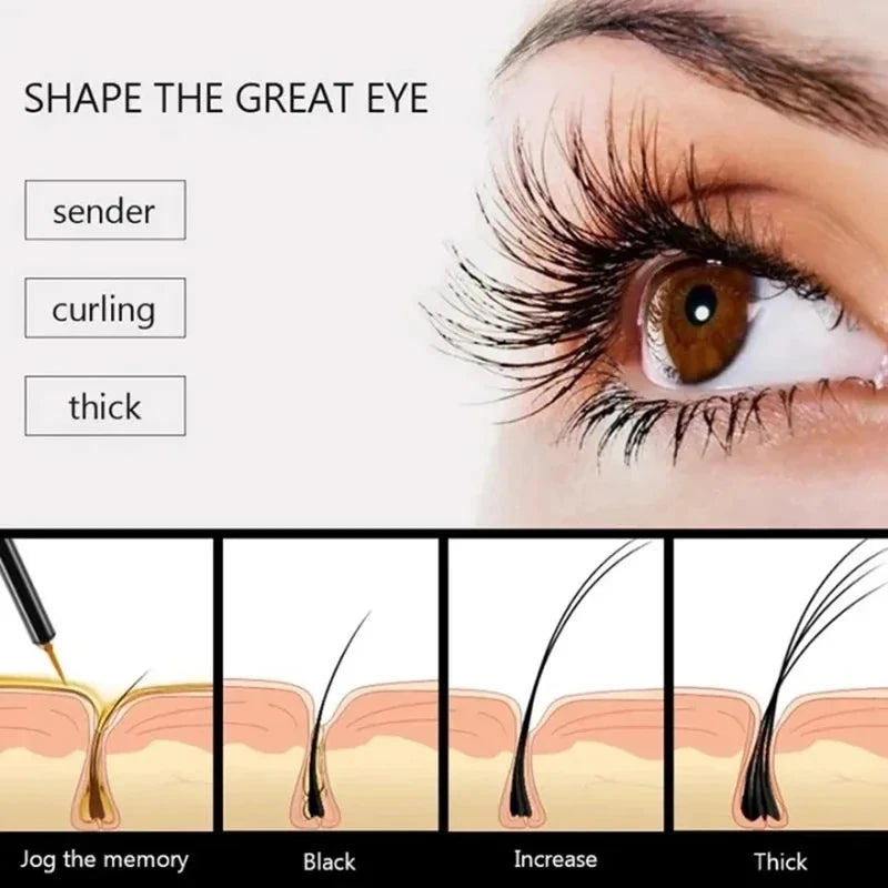 Eyelash Growth Serum Fast Eyelashes Enhancer Essential Liquid Thicken Lashes Natural Curling Nourishing Eyelashes Care Product