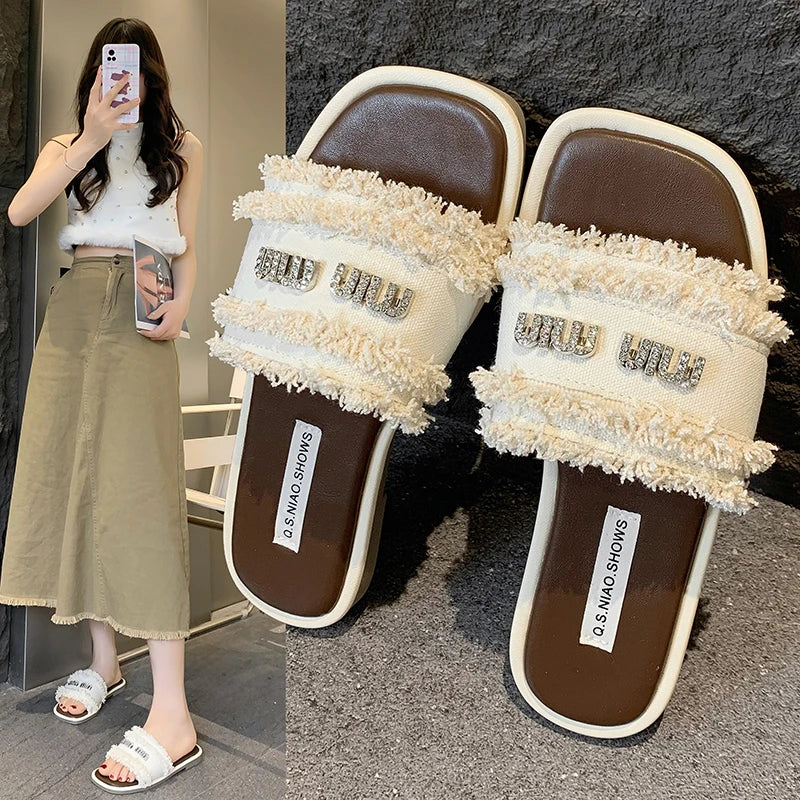 Summer 2024 New Slippers, Ladies Wear, Home Fashion Soft Slippers, Flip-flops, Women's Shoes Zapatos De Mujer