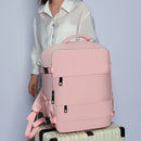 Easy Carry Airplane Approved Backpack, Minimalist Solid Tone Multi-pocket Daypack for Daily Commute and Holiday