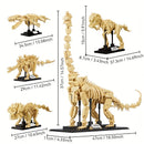 1225pcs 4in1 Jurassic Dinosaur Skeleton Fossil Building Blocks T-Rex Stegosaurus Triceratops Bricks Toys For Children Boy Gift