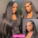 Straight Human Hair Wigs 13x6 Lace Frontal Wig 180% 13x4 Transparent Lace Front Wigs 4x4 Human Hair Lace Closure Wigs For Women