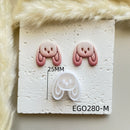 Shapes Small Easter Theme Polymer Clay  Cutter for Making Earrings, Easter Egg Rabbit Shape crucifix Soft pottery jewelry making