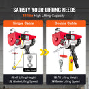 SucceBuy 250kg Electric Hoist Crane Portable Lifter Overhead Garage Winch with Wired/Wireless Remote Control for Car Garage Boat