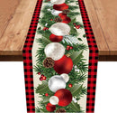 Christmas Poinsettia Pine Needles Linen Table Runner Dresser Scarf Decor Winter Xmas Kitchen Table Runner Christmas Decorations