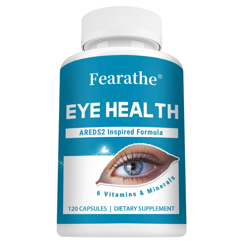 Fearathe Eye Health Vitamins - Lutein with Bilberry and Grape Seed Extracts - Supports Eye Fatigue, Dry Eyes and Healthy Vision