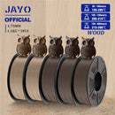 JAYO Wood PLA Filament 1.75mm 5Rolls Real Wood Fiber 3D Filament For FDM 3D Printers 15% Wood Fibers 3D printing Materials