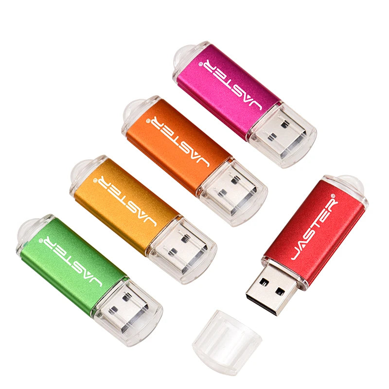 Colorful Mini USB Flash Drive 64GB Free Key Chain Pen Drive 32GB Creative Business Gift Memory Stick Black Red Purple Pendrive