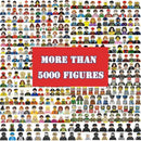 Kids Toys 5000 More Mini Action Figures Workers Building Blocks Police Soldiers Fireman Characters Toys For Kids Christmas Gifts