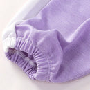 Children Kids Baby Girls Clothes Set Summer Short-sleeved Round Neck T Shirt and Solid Color Elastic Long Pants Fashion Suit