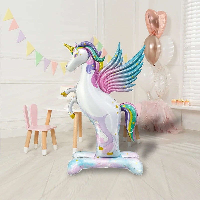 1PC Unicorn Aluminum Film Balloon, Party Scene Decoration, Cute Large Base Unicorn Aluminum Film Balloon, Birthday Photo Props,