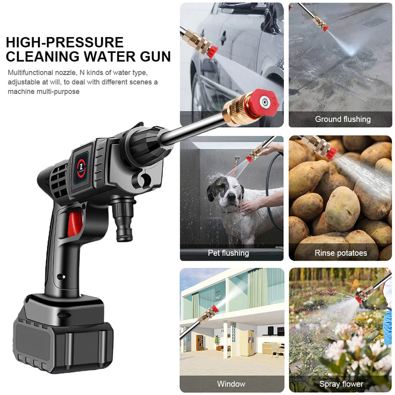 Electric Cordless High Pressure Washer 10000/20000mAh Foam Generator Car Washer Water Gun Spray Cleaner Car Washing Machine