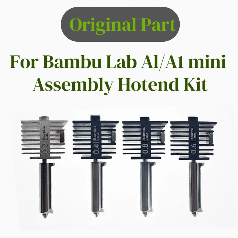 Bamboo A1 3D Printer hotend Kit For Bambu Lab 3D printer Accessories A1/A1Mini hotend 0.2mm/0.4mm/0.6mm/0.8mm Hardened steel Kit