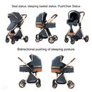 Baby Stroller 3 in1 Cart Baby Crib Baby Carriage for Newborns Luxury Foldable Light Travel Newborn Mom Infant Kids Child Nest