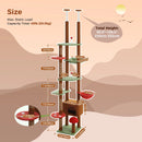 The Summit Tower | Floor-to-Ceiling Wooden Cat Tree with Hammock & Scratching Posts