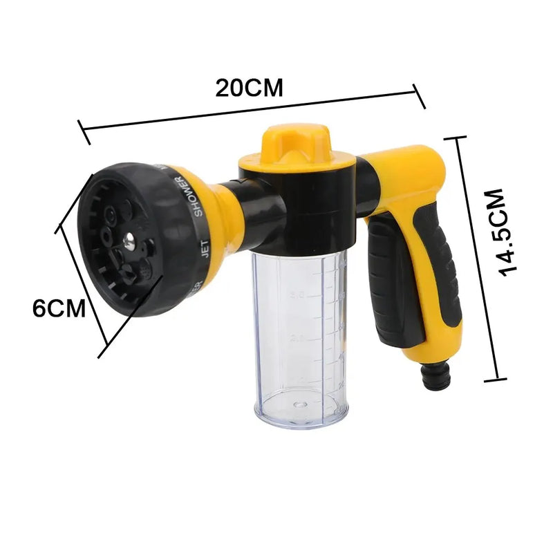 Water Gun Portable Auto Foam Lance Nozzle Jet Wash Tools Cleaning Tool 3 Grades Adjustable Car Washer Sprayer High Pressure