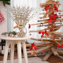 Christmas DIY Decor Twigs Powder Sequin Artificial Berry With Stems Ornament 40cm Adjustable Length Home Table Wedding Bouquet