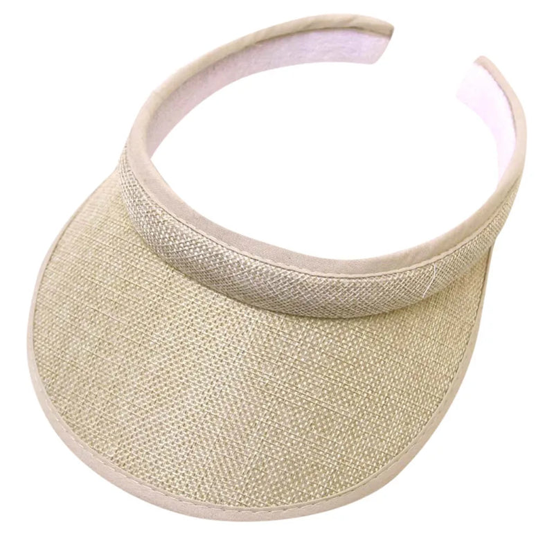 Wide Brim Foldable Beach Hat Portable UV Protection Adjustable Sport Cap Roll-up Summer Casual Straw Cap UV Protective Sun Visor