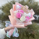 Cartoon My Melody Kuromi Cinnamoroll Kt Cat Plush Doll Toy Sanrio Bouquet Gift Box Valentine's Day Christmas Graduation Gifts
