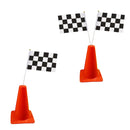 Black white racing tablecloth checkered flags racing car table cover plates cups race Track racing birthday party decor supplies