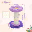Flower Cat Scratching Post Small Cat Tree Tower Cat Scratcher for Indoor Cats with Super Thick Scratching Post Removable Cat Bed
