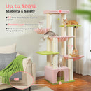 Multi-Level Cat Tree with Scratching Posts, Cozy Condo, Super Large Perch, Deep Hammocks, Tall Cat Tower for Indoor Adult Cats