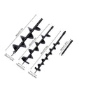 3pcs Spiral Drill Bits 4in/6in/8in Width For Garden Fence Planter and Post Hole Excavator Digger Ground Drilling Tool Borer