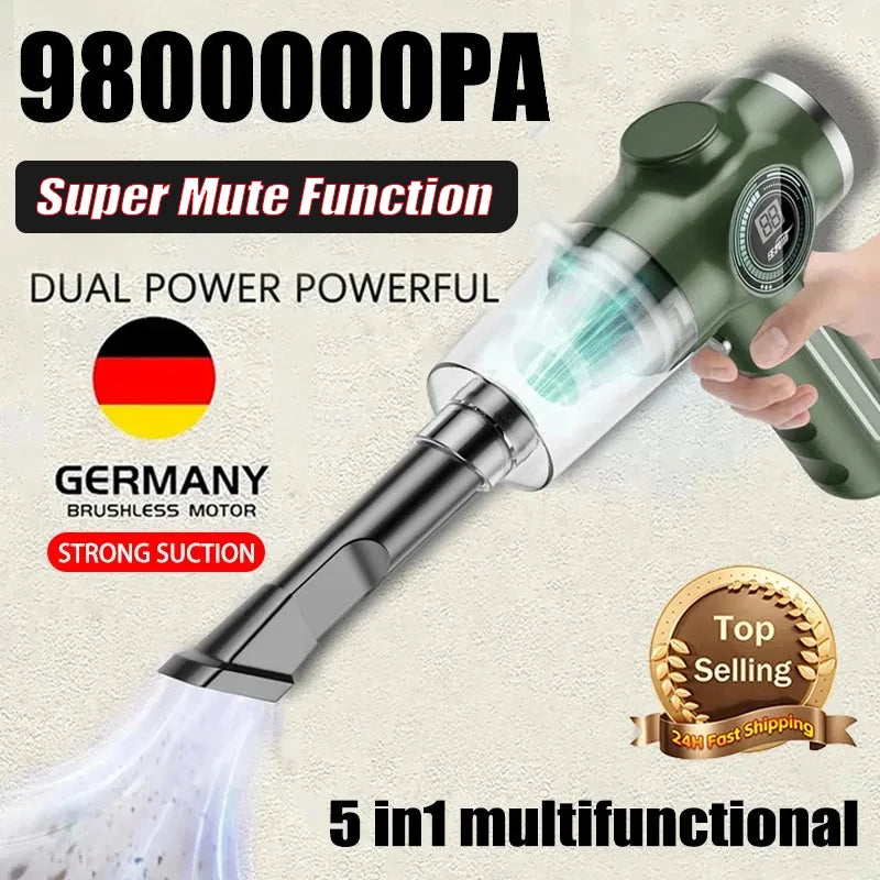 9800000PA 5in1 Wireless Automobile Vacuum Cleaner Portable Vacuum Handheld Electric Super Silent Appliance Cleaner For Car Home