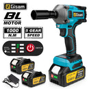 Gisam 520N.M Brushless Electric Impact Wrench Cordless Electric Wrench 1/2inch for Makita 18V Battery Pin Screwdriver Power Tool
