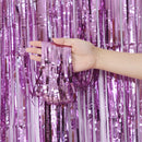 2/3M Party Background Wedding Decoration Foil Fringe Curtain Sequin Bachelorette Photo Backdrop Wall Curtain Birthday BabyShower