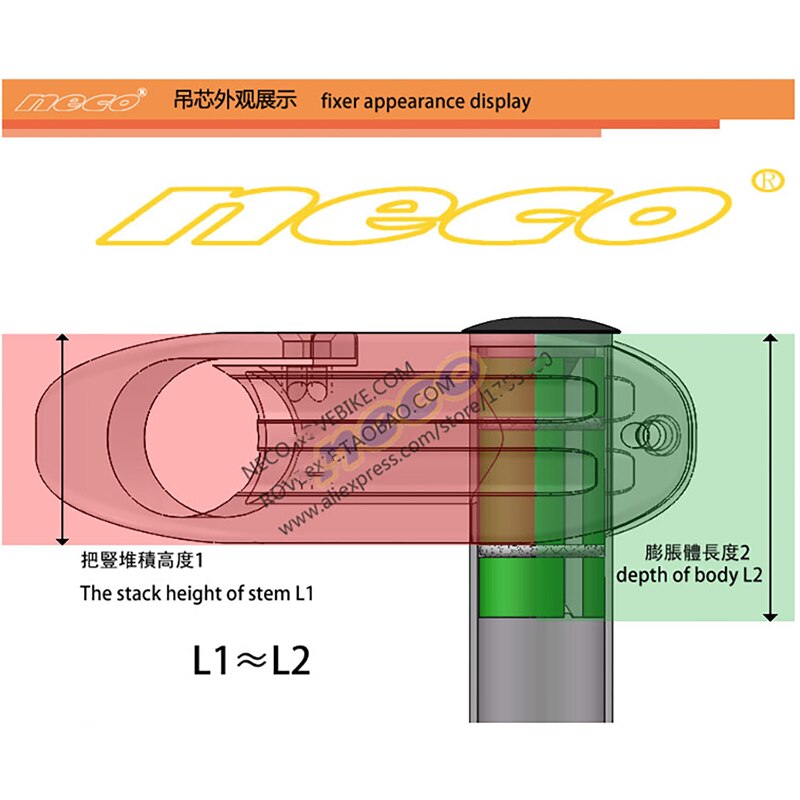 Neco Bike  Headset Stem Top Cap Compression plug Nut Compressor Expansion Fork Steerer Carbon Fiber Cover Long Large Size