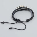 Fußballarmband Verstellbares Lederarmband Punk-Armband Mode Herrenarmband Wickelarmbänder Fußballgeschenke für Teenager-Jungen