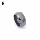 1PC Hematite Stone Rings for Women Men Natural Fashion Flat Plain Ring Couple Jewelry Gift Wedding Christmas Lovers Rings