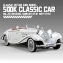1:24 Alloy Vintage Car Model, Classic for 500K and CLK-GTR Series, Suitable for Youth Collection and Display