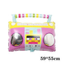 Matte Color Theme Cartoon Bear Rainbow Plane Car Foil Balloons Happy Birthday Party Decorations Kids Baby Shower Supplies